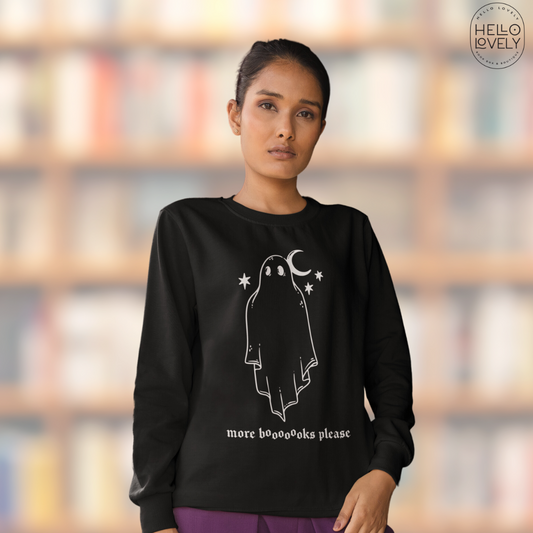 Spooky More Books Please Crewneck Sweatshirt