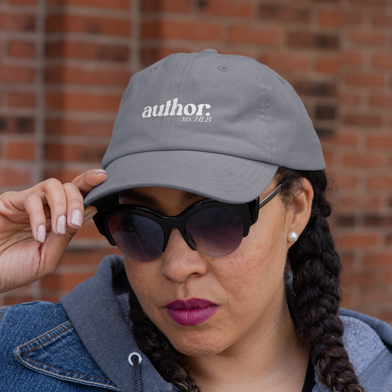 author. Distressed Dad Hat