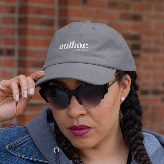 author. Distressed Dad Hat
