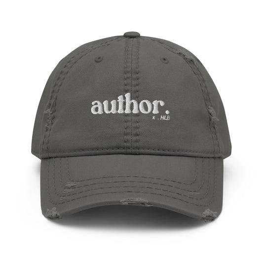 author. Distressed Dad Hat