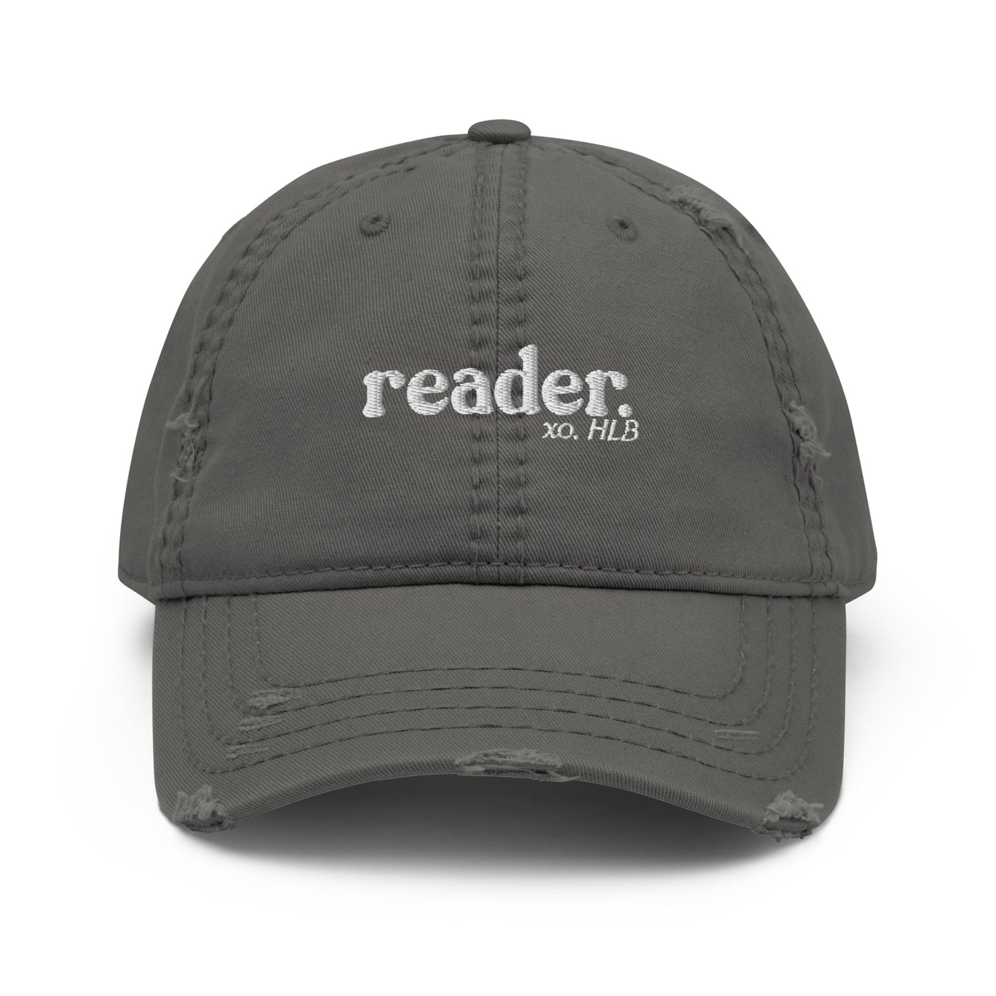 reader. Distressed Dad Hat