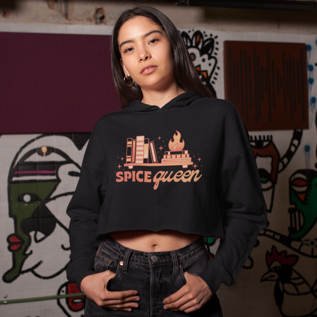 Queen crop top deals hoodie