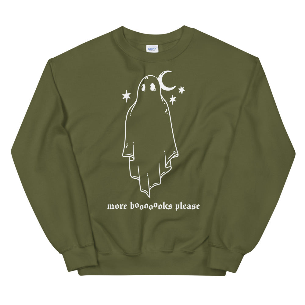 Spooky More Books Please Crewneck Sweatshirt